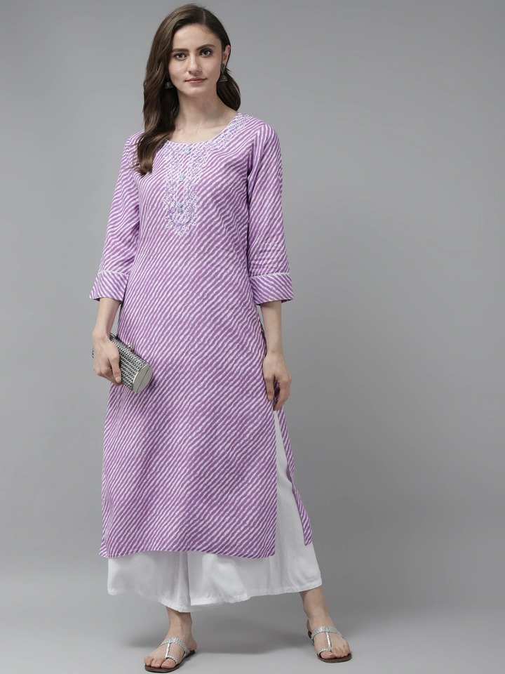 Lavender-Printed-Viscose-Rayon-Kurta