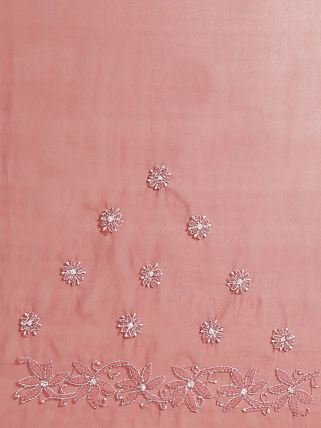 Maroon-Georgette-Chikan-Saree-With-Blouse