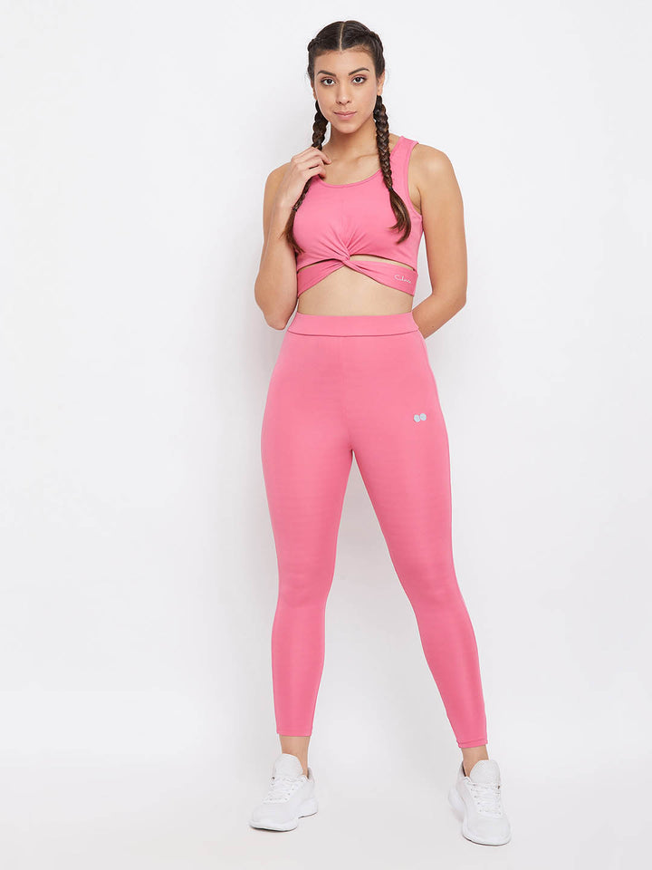 Active Ankle Length Tights In Pink