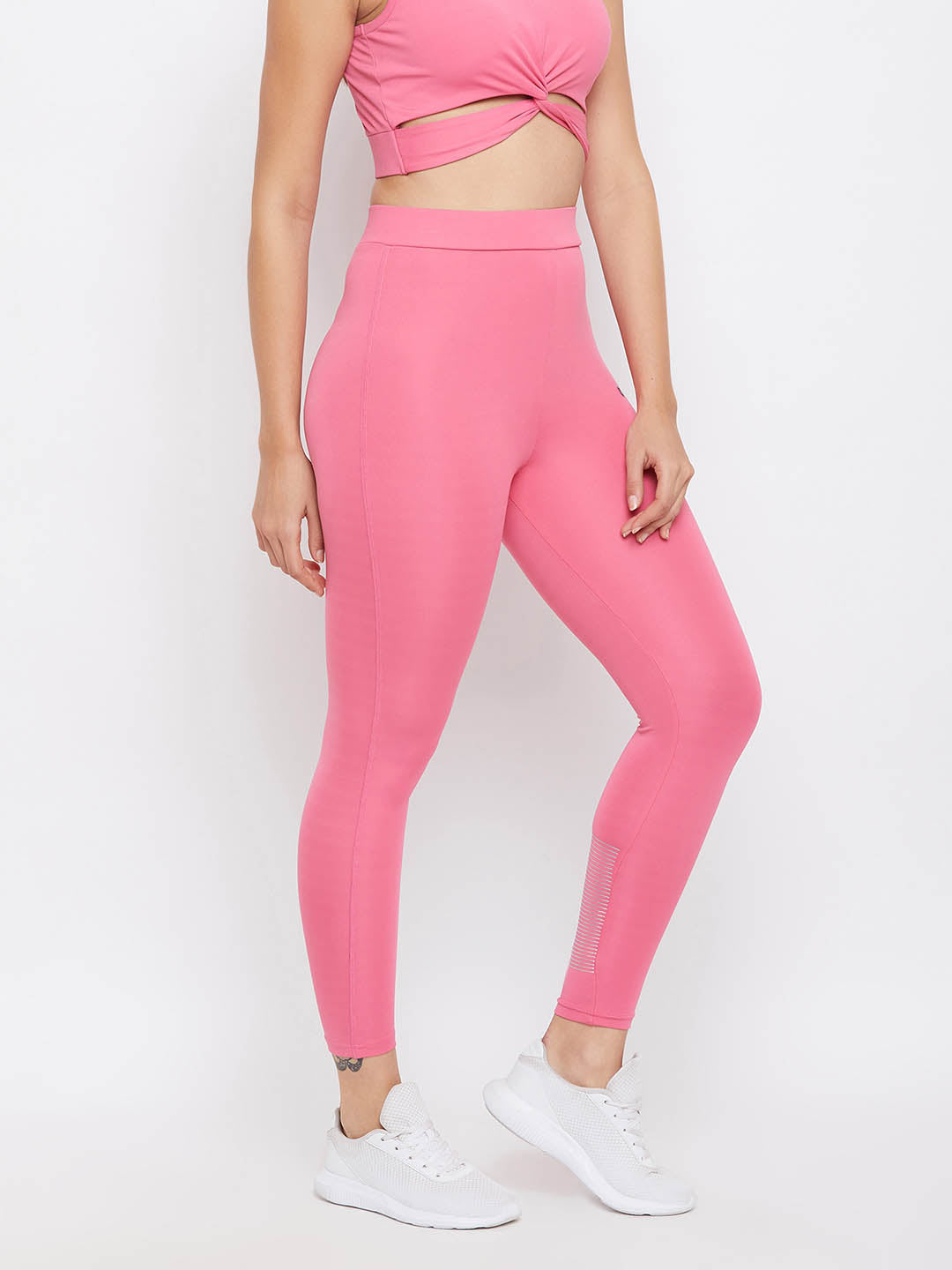 Active Ankle Length Tights In Pink