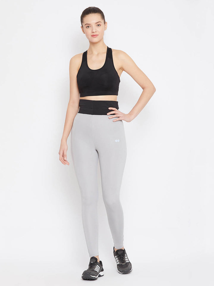 Activewear Ankle Length Tights In Grey