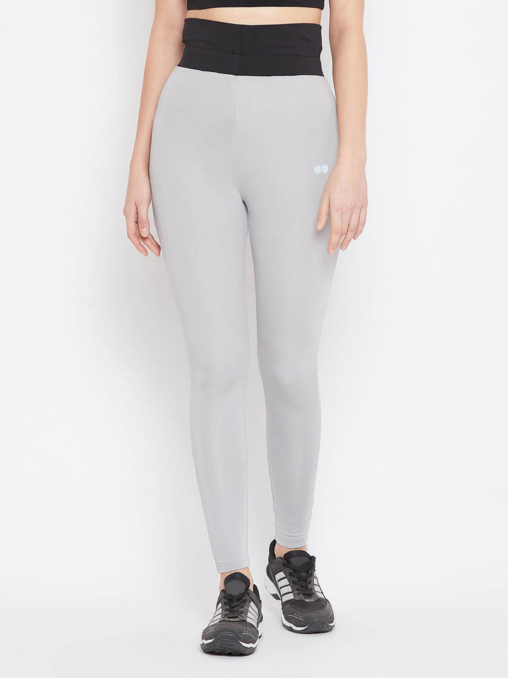 Activewear Ankle Length Tights In Grey