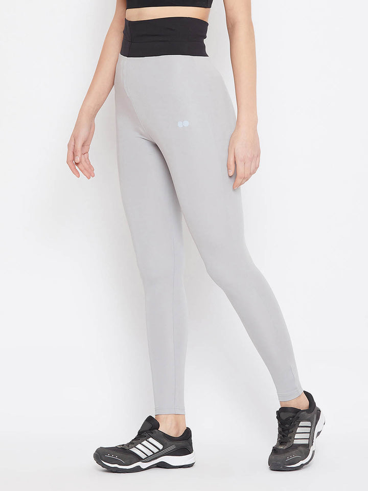 Activewear Ankle Length Tights In Grey