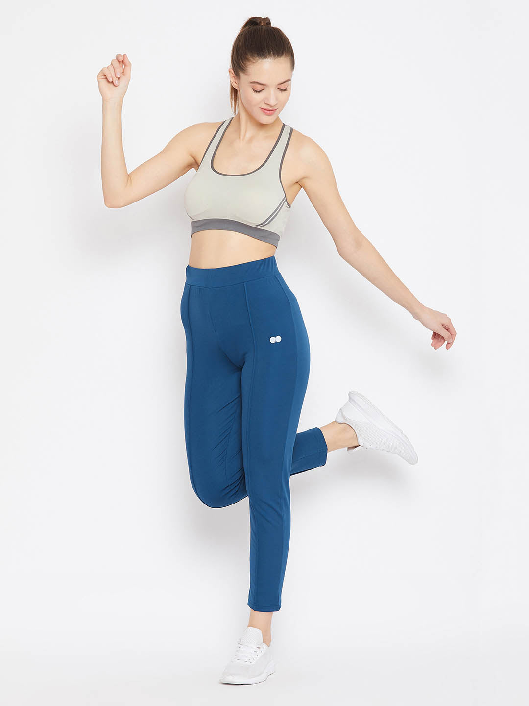 Activewear Ankle Length Tights In Blue