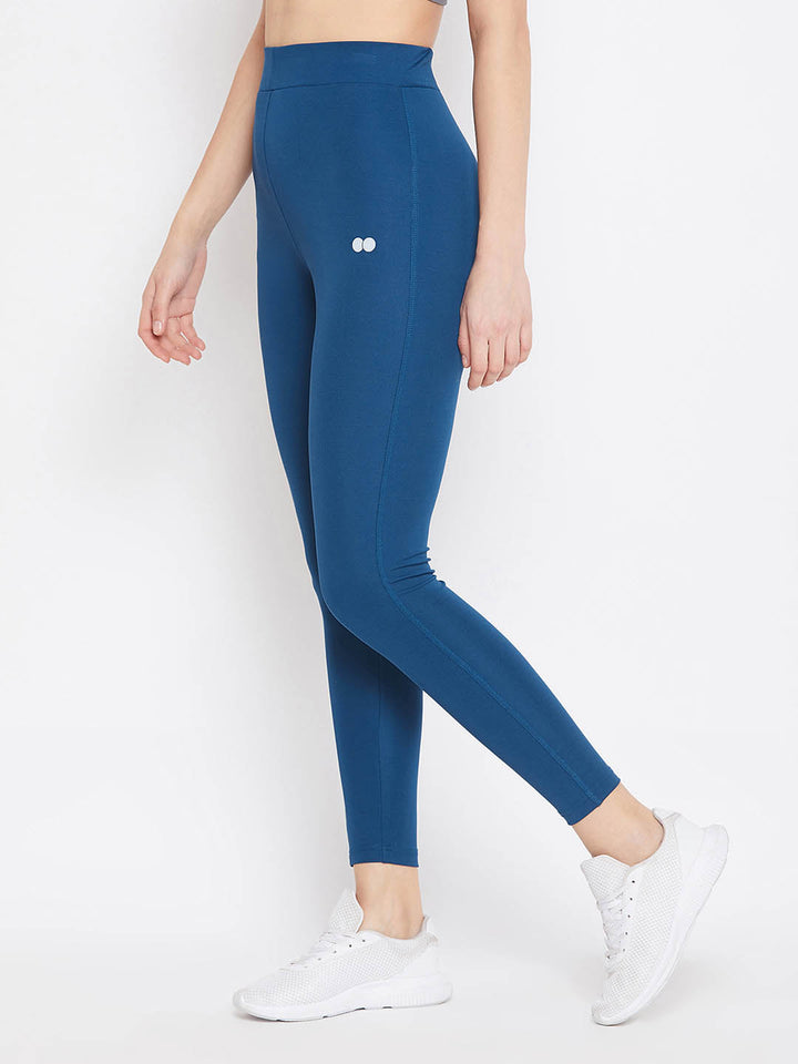 Activewear Ankle Length Tights In Blue