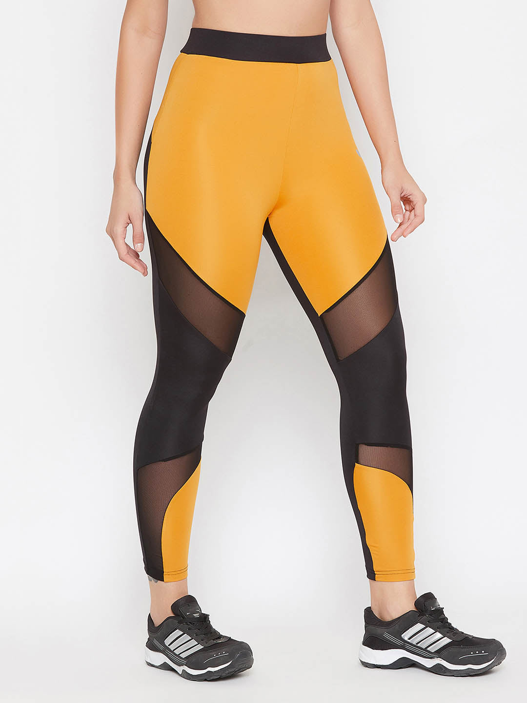 Active Ankle-Length Tights In Mustard