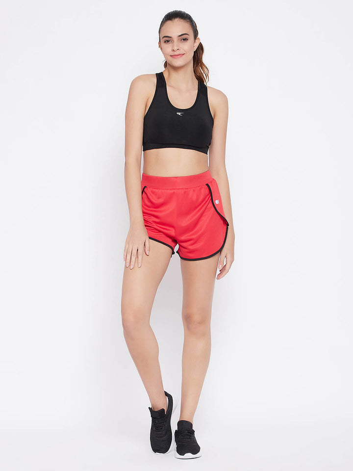 Comfort-Fit Active Shorts In Red