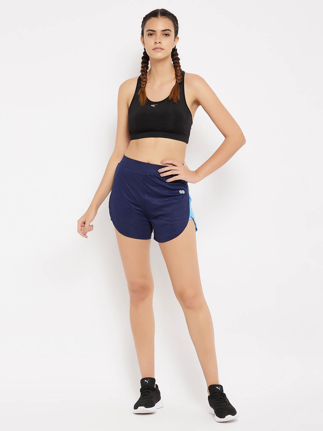 Comfort-Fit Active Dolphin Shorts In Navy