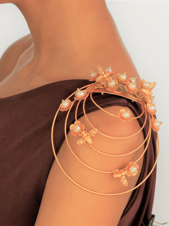 Aristrocrat 20 KT Gold Plated Shoulder Brooch