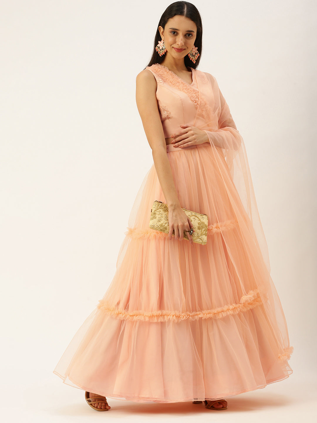 Baby-Pink-Organza-Embroidered-Lehenga-Set
