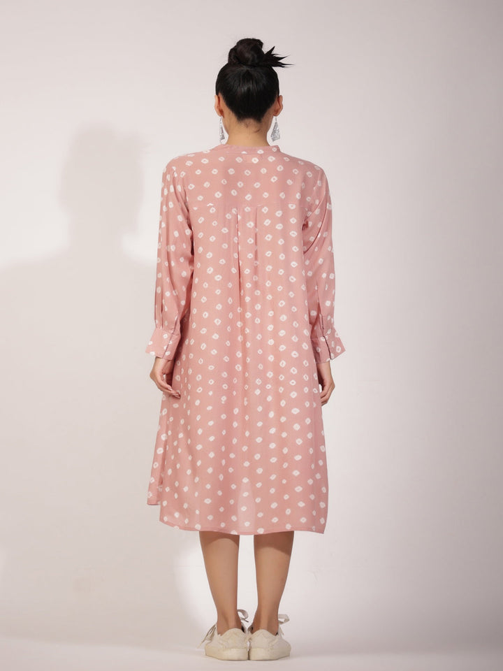 Bandhani-Embroidered-Peach-Dress