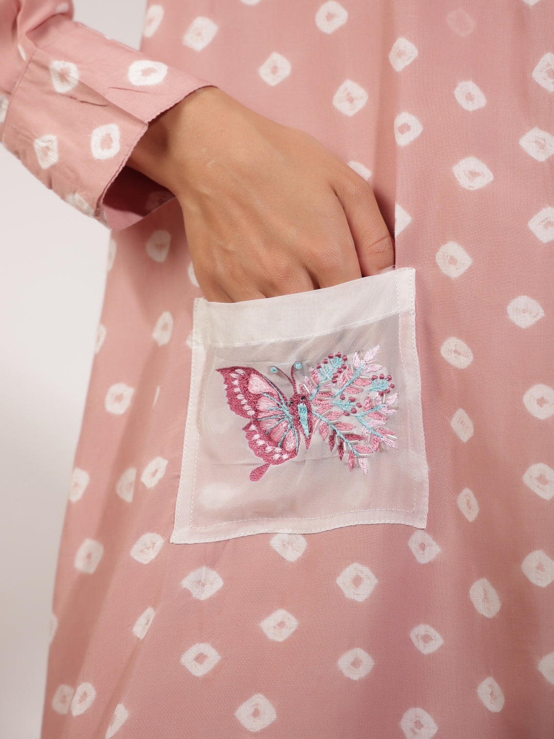 Bandhani-Embroidered-Peach-Dress