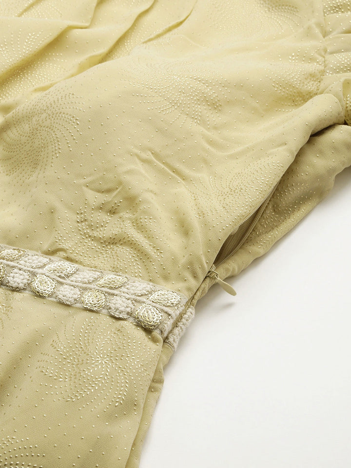 Beige-Georgette-Foil-Printed-Gown