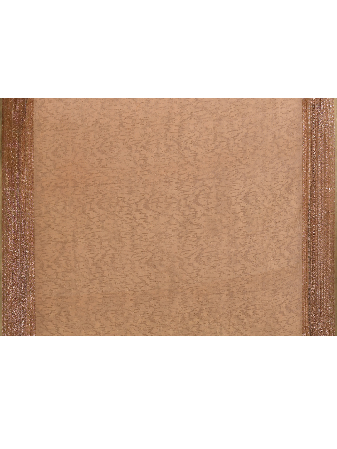 Beige & Brown Printed Chanderi Saree
