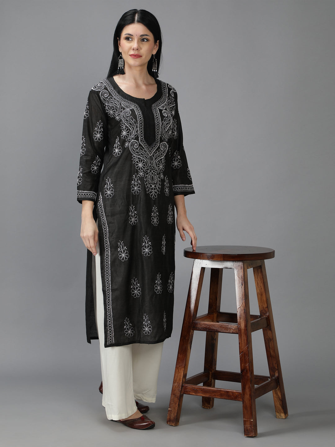 Black-Chanderi-Kurta-in-White-Embroidery