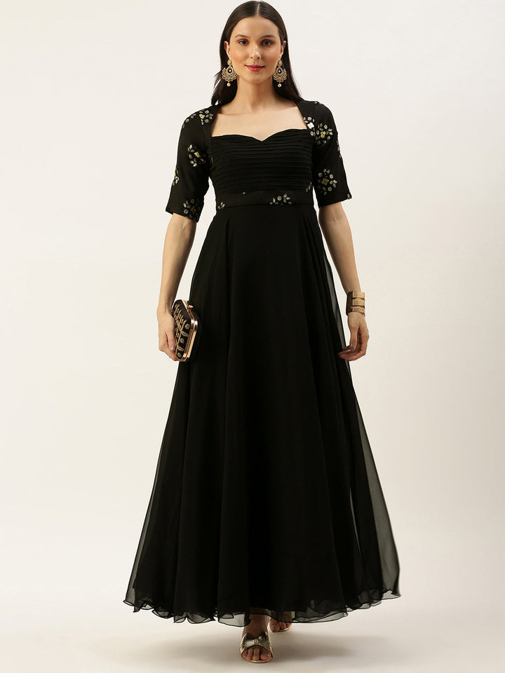 Black-Chinnon-Embroidered-Gown