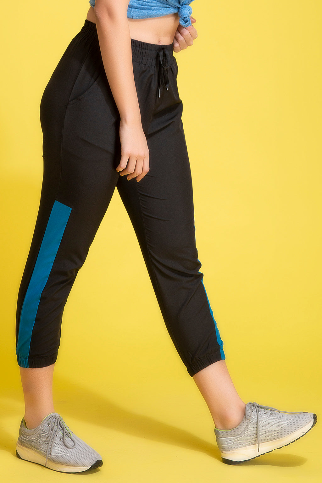 Black Comfort-Fit Active Track Pants