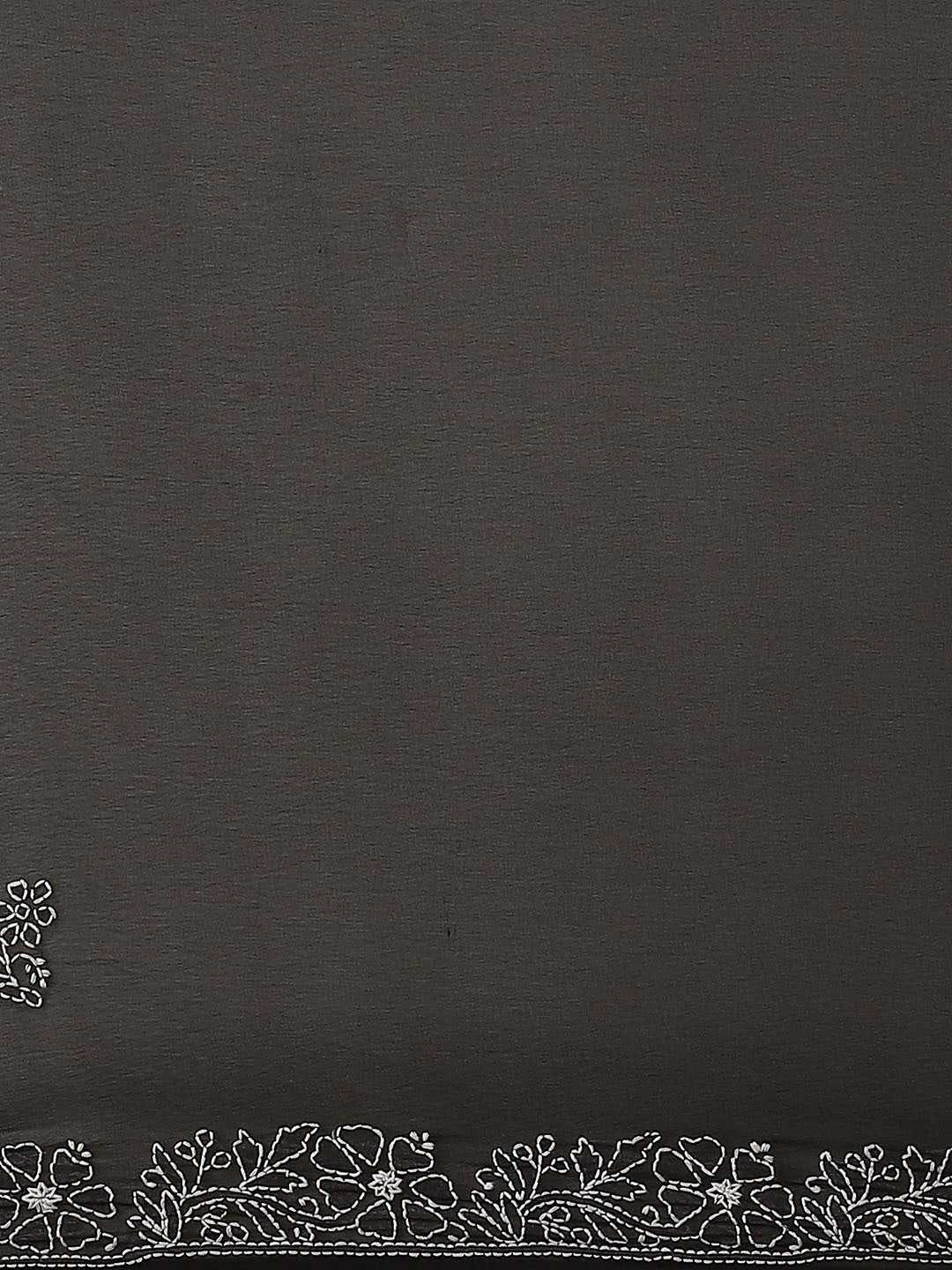 Black-Embroidered-Chikan-Saree-With-Blouse