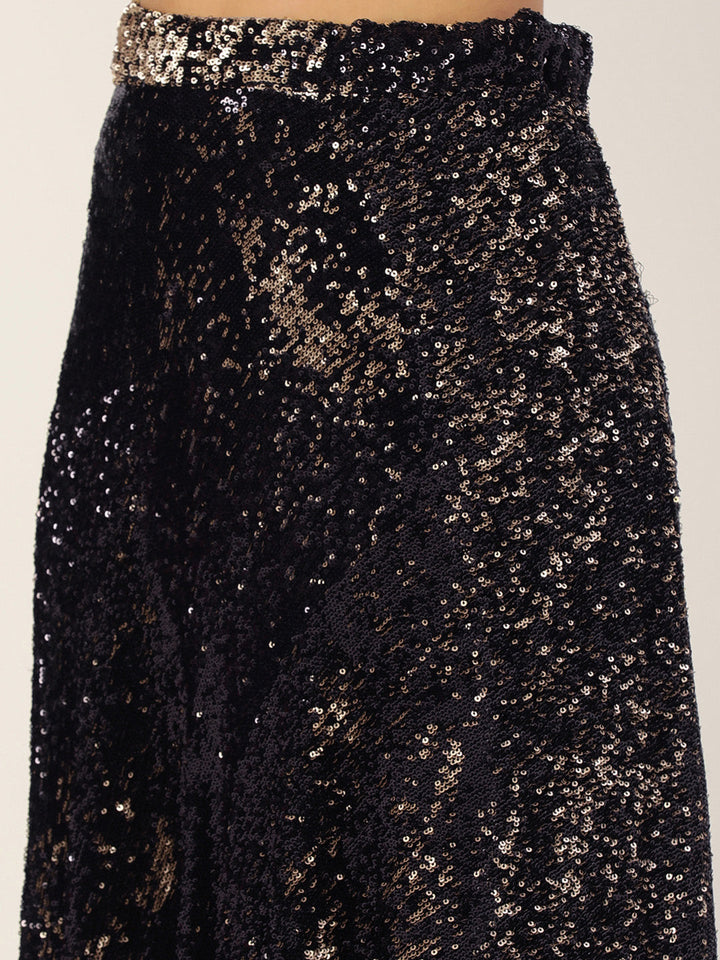 Black-Sequins-Embroidered-Crop-Top-&-Skirt