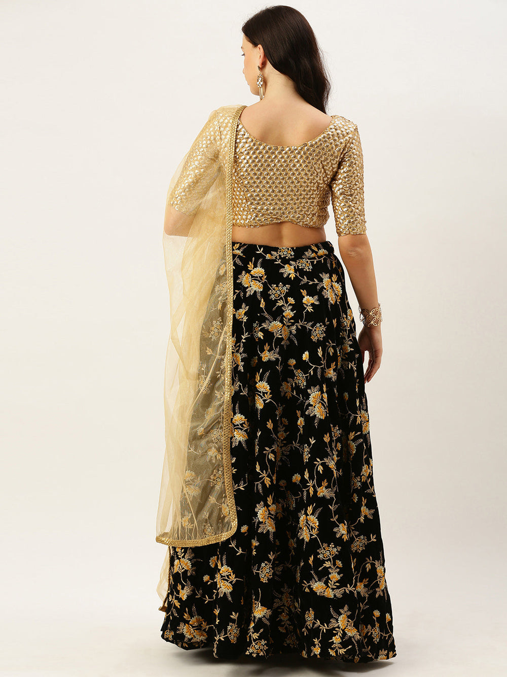 Black-Velvet-Lehenga-Set
