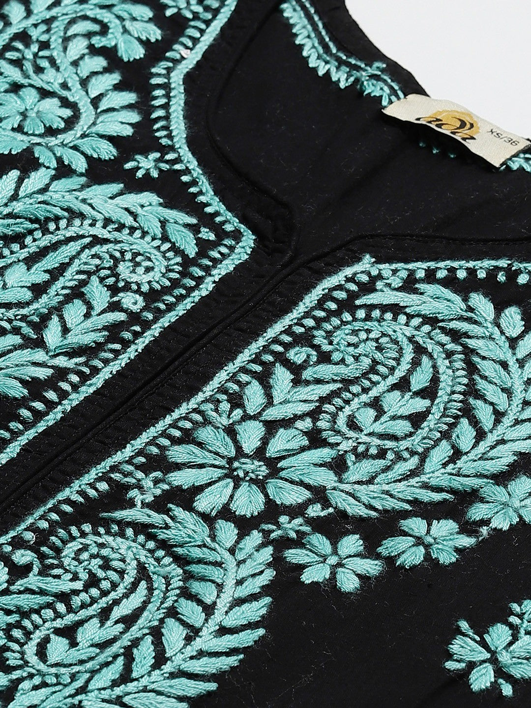 Black-Cotton-Lucknow-Chikankari-Kurta