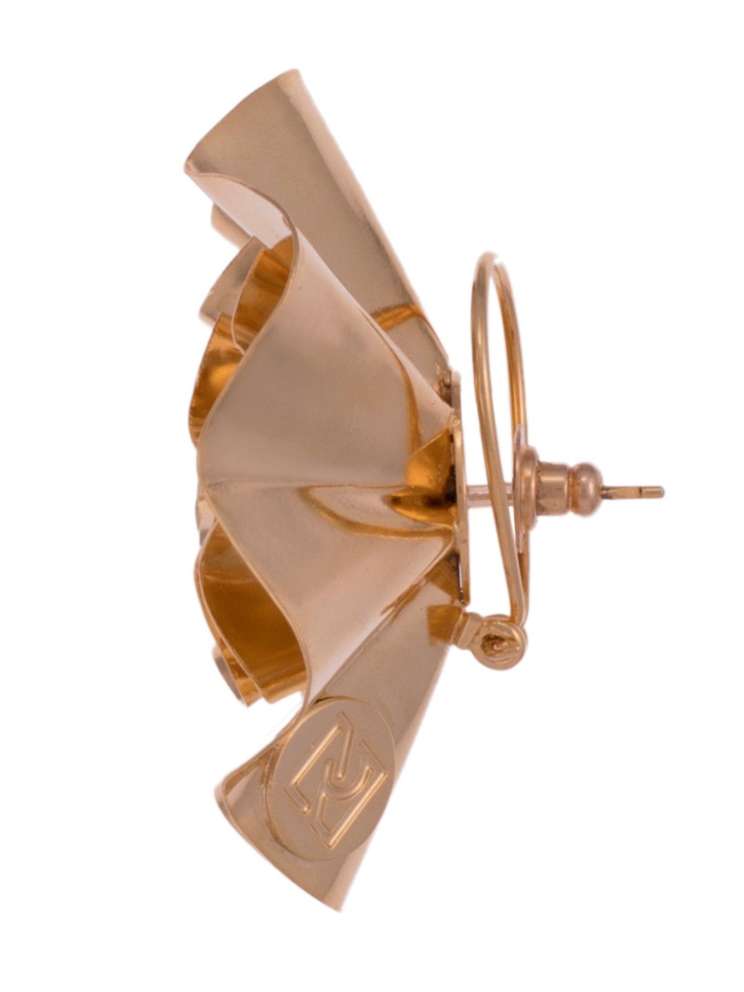 Blossam Brass & 20 KT Gold Plated Earring