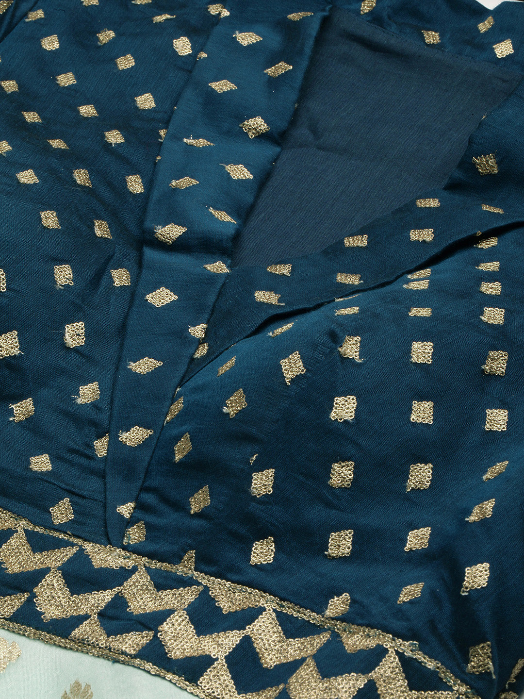 Blue-Chanderi-Art-Silk-Gown