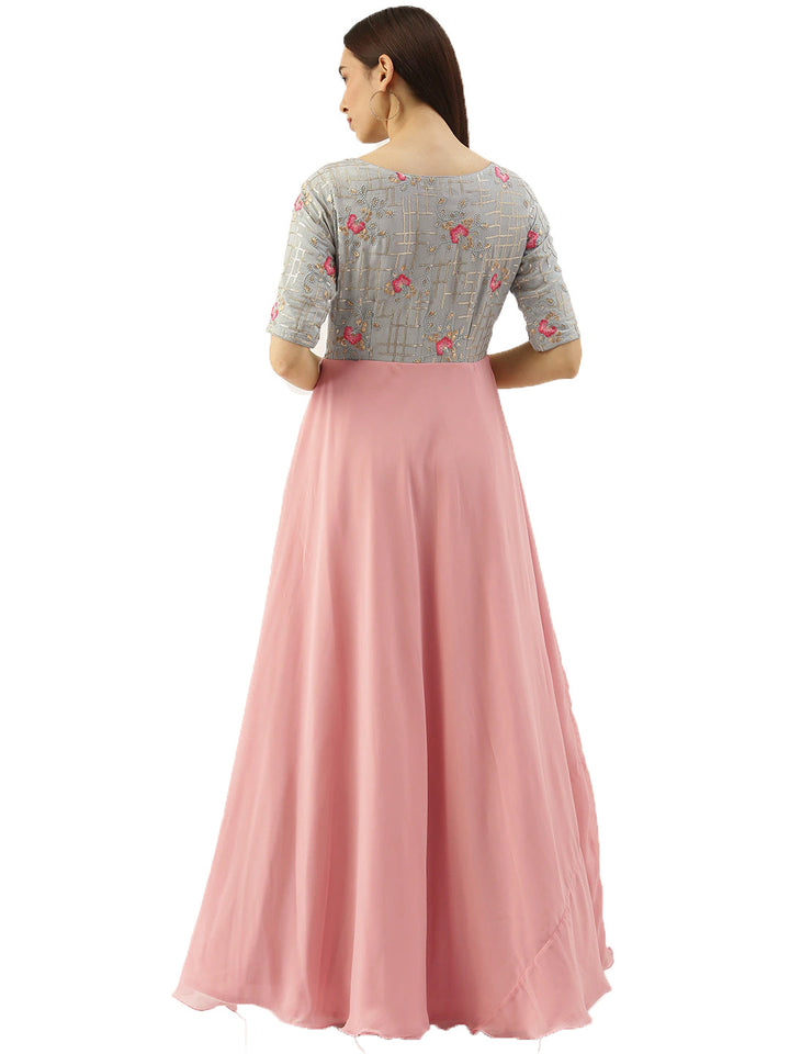 Blue-Chinon-Embroidered-&-Pink-Gown