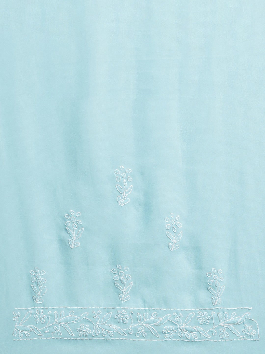 Blue-Embroidered-Saree-With-Blouse