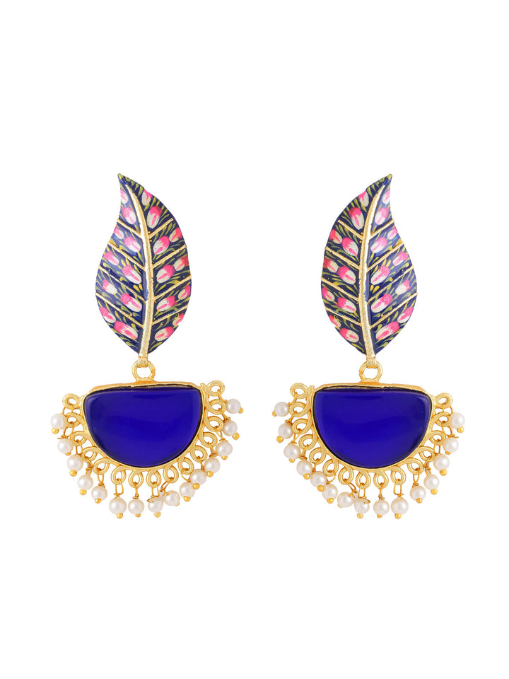 Blue-Gold-Matte-Brass-Jhumka