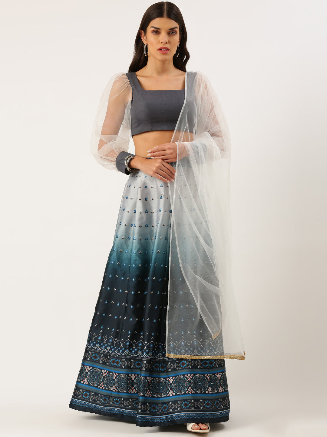 Blue-Taffeta-Digital-Print-Kali-Lehenga-Set