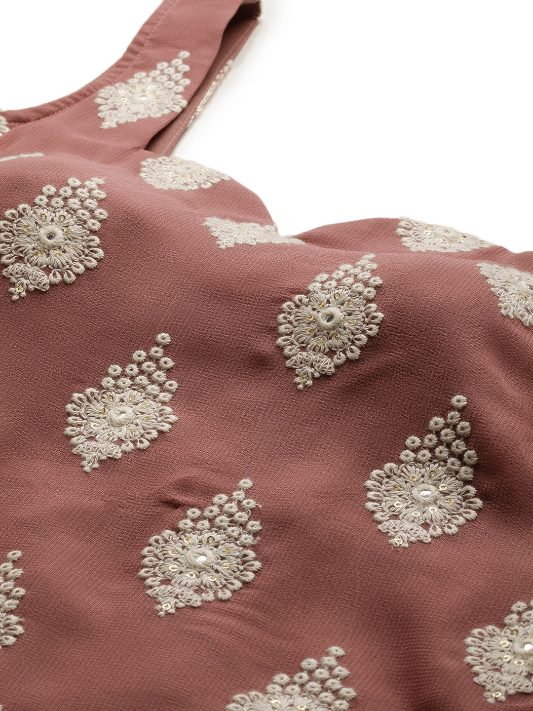 Brown-Embroidered-Georgette-Gharara-Suit