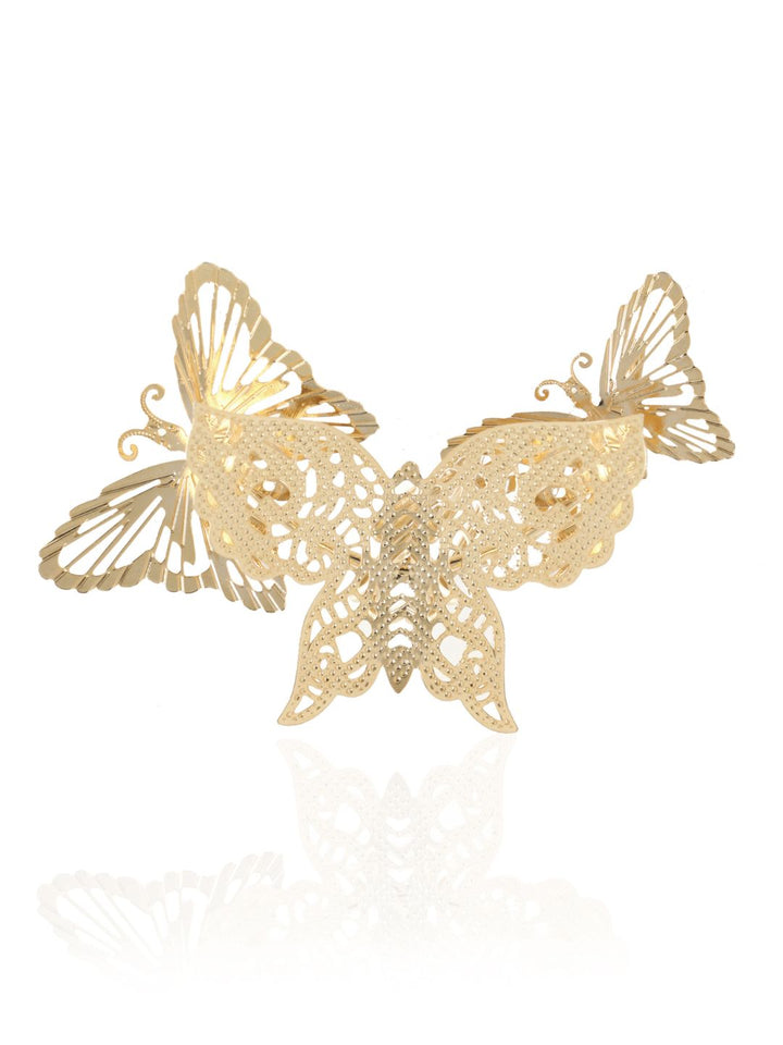 Butterfly Brass & 20 KT Gold Plated Finger Ring