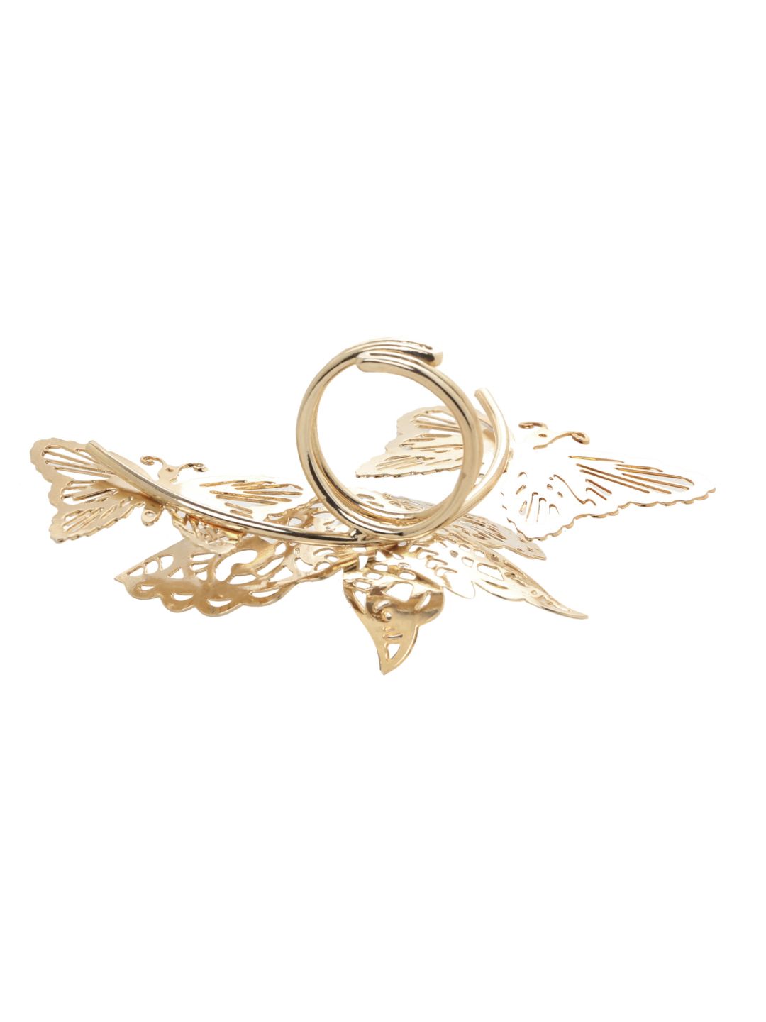 Butterfly Brass & 20 KT Gold Plated Finger Ring