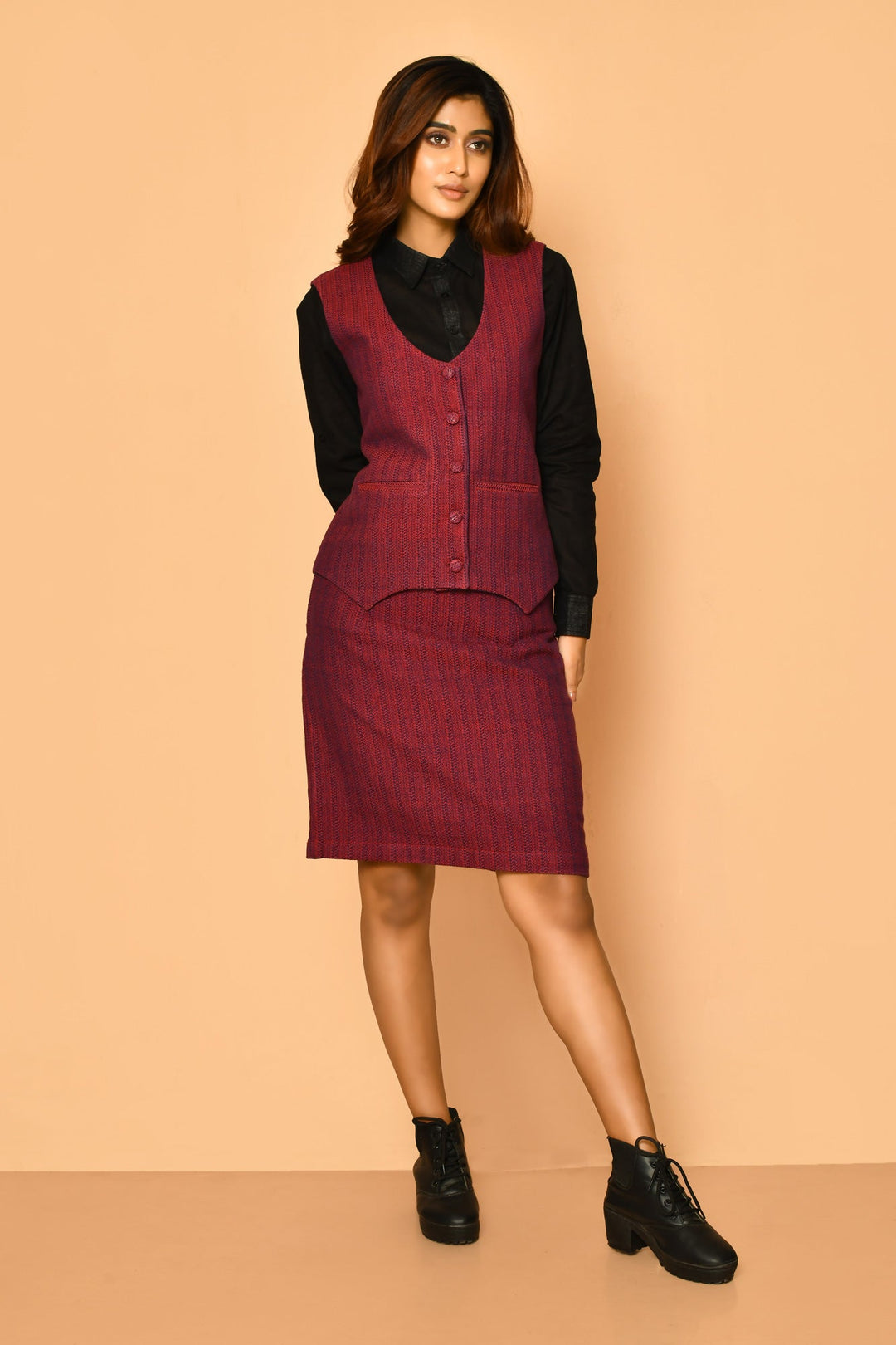 ZERESOUQ-Celina-Handloom-Cotton-Skirt-Set