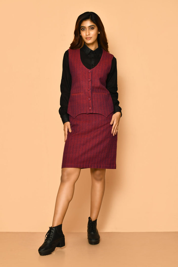 ZERESOUQ-Celina-Handloom-Cotton-Skirt-Set