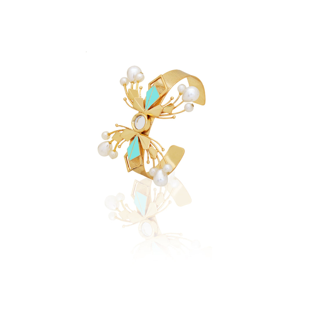 Cella Timeless Green Enamelled Handcuff