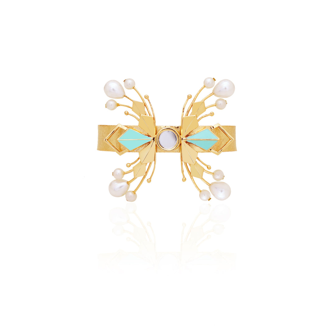 Cella Timeless Green Enamelled Handcuff