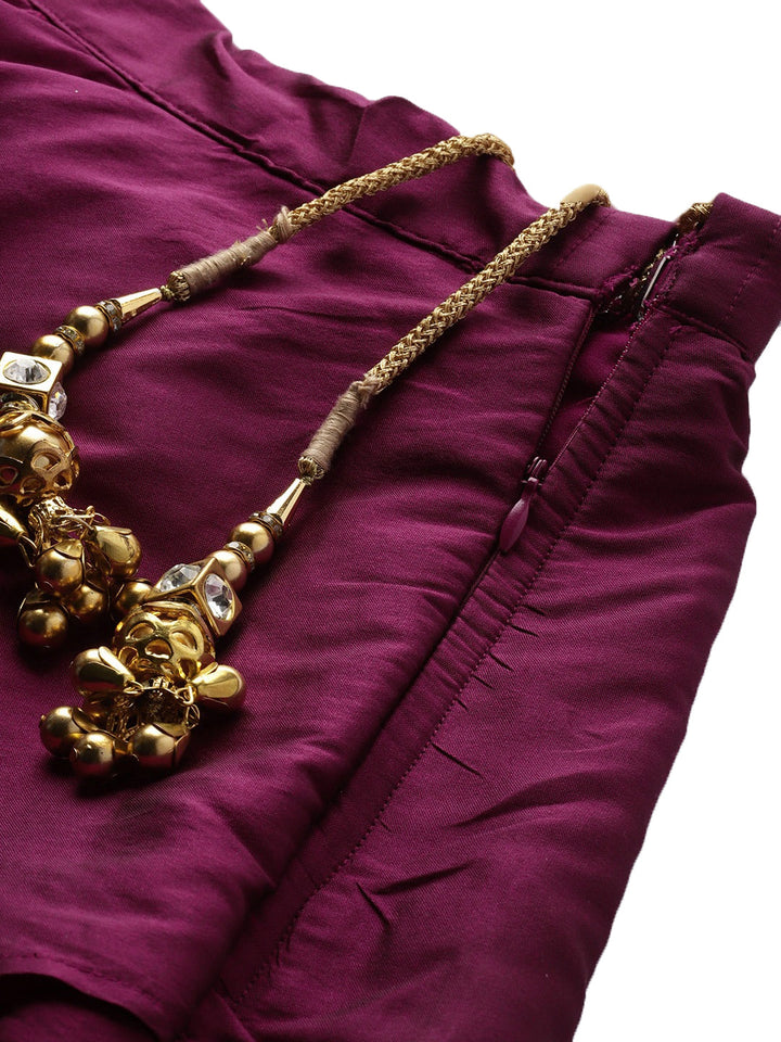 Cold-Shoulder-Purple-Kerchief-Style-Skirt-Set