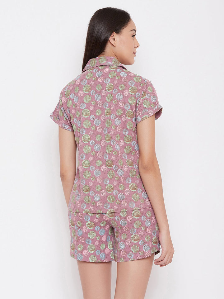 Cool Cactus Shirt & Shorts In Dusty Pink