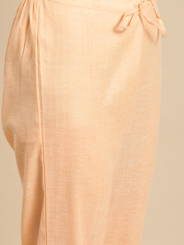 Coral Embroidered Kurta With Palazzos Dupatta