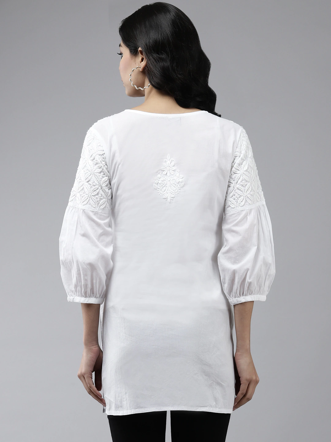 Cotton-Embroidered-Handloom-Kurti-In-White