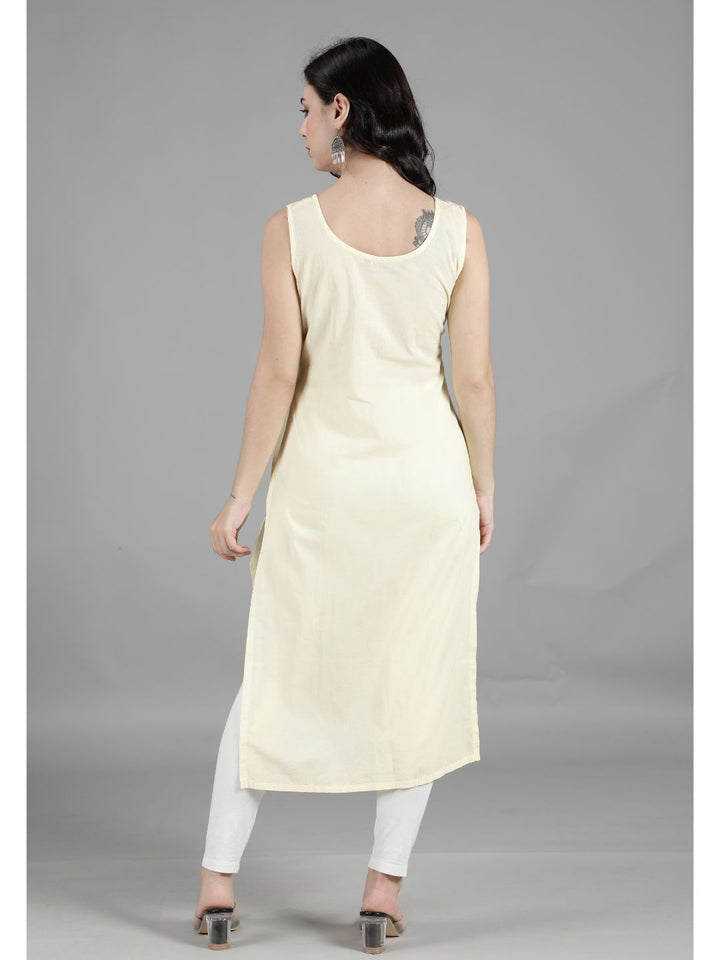 Cream Cotton Long Slip for Chikankari Kurta