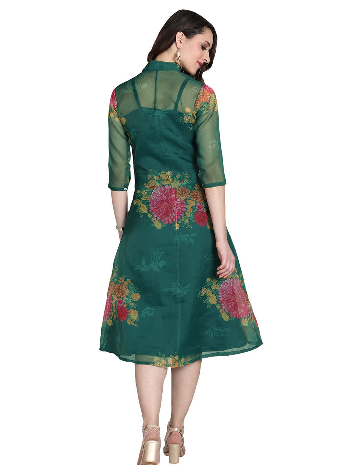 Custom-Made-Green-Coat-Styled-Dress