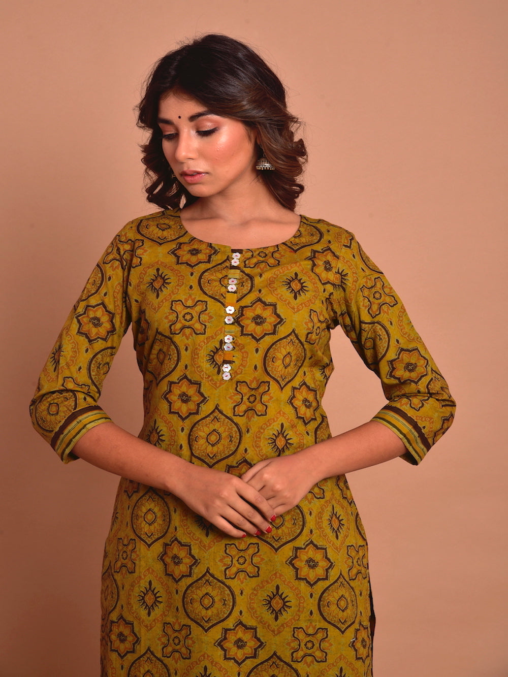 Ochre Yellow Kurta Pant Pair