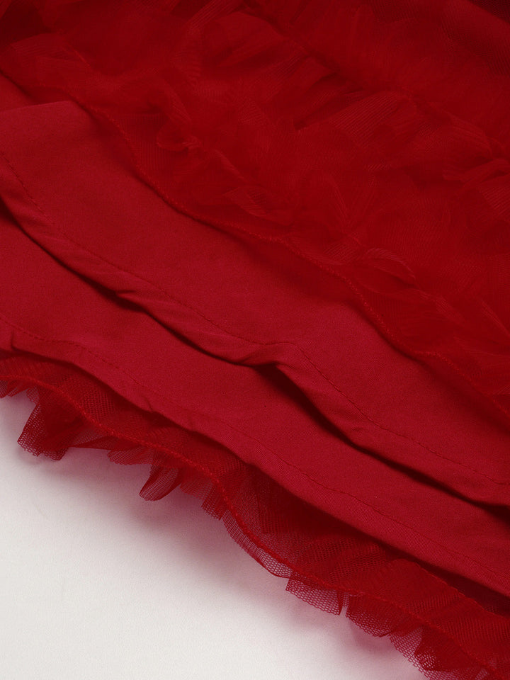 Dark-Red-Georgette-Sequins-Embroidered-Gown