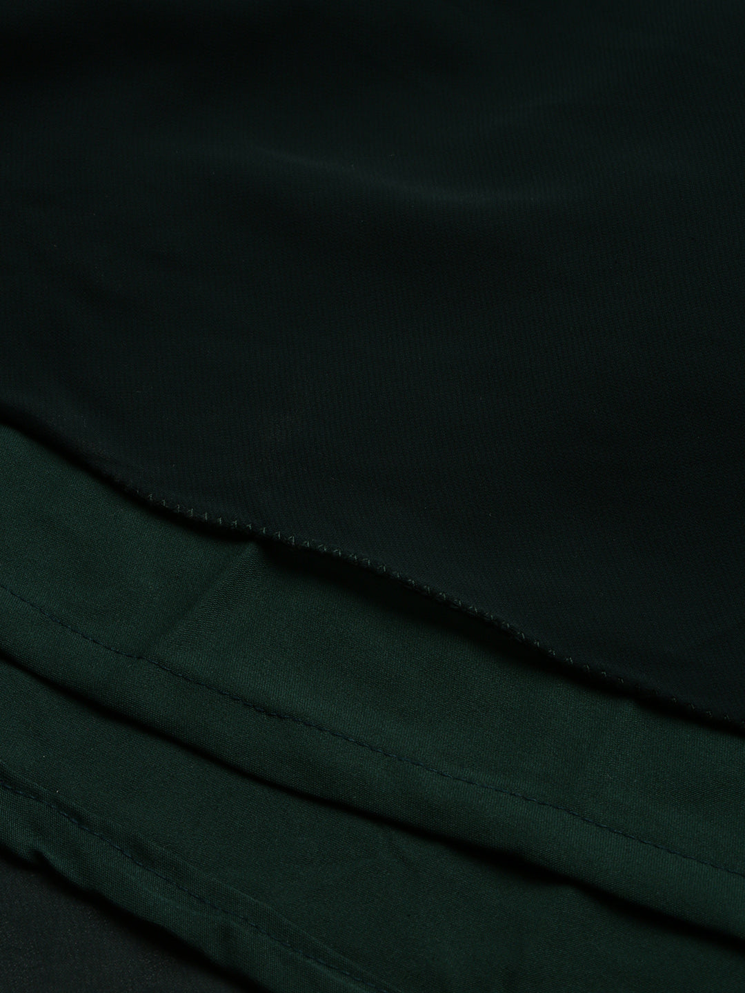 Deep Green Georgette Sequined Sophistcated Gown