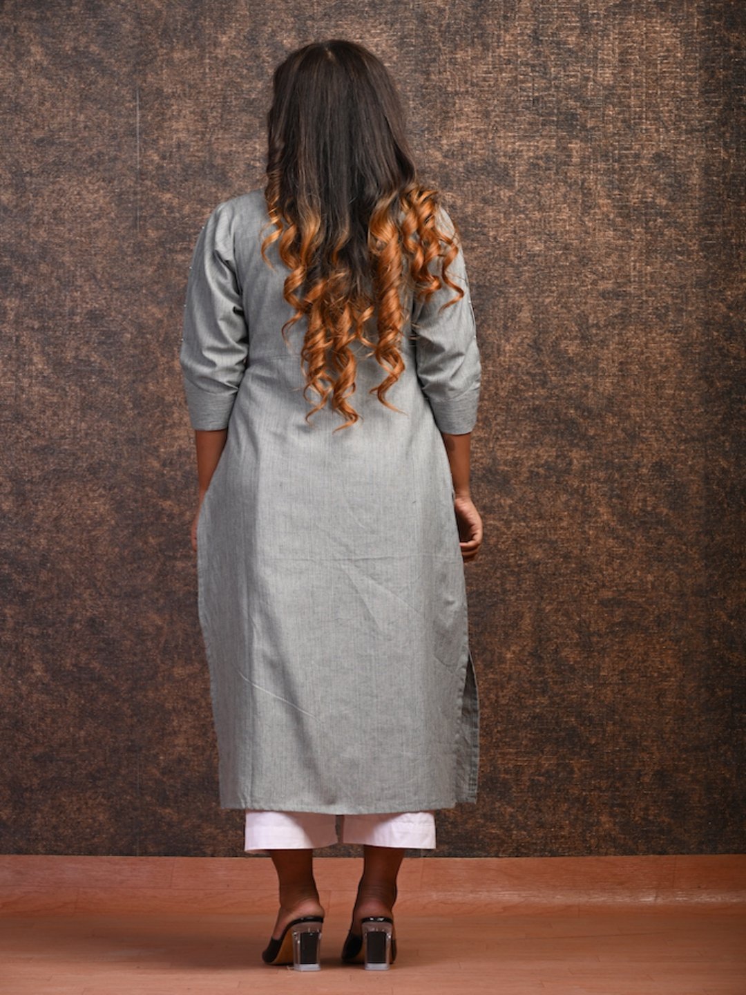 Dove Grey Cotton Kurta