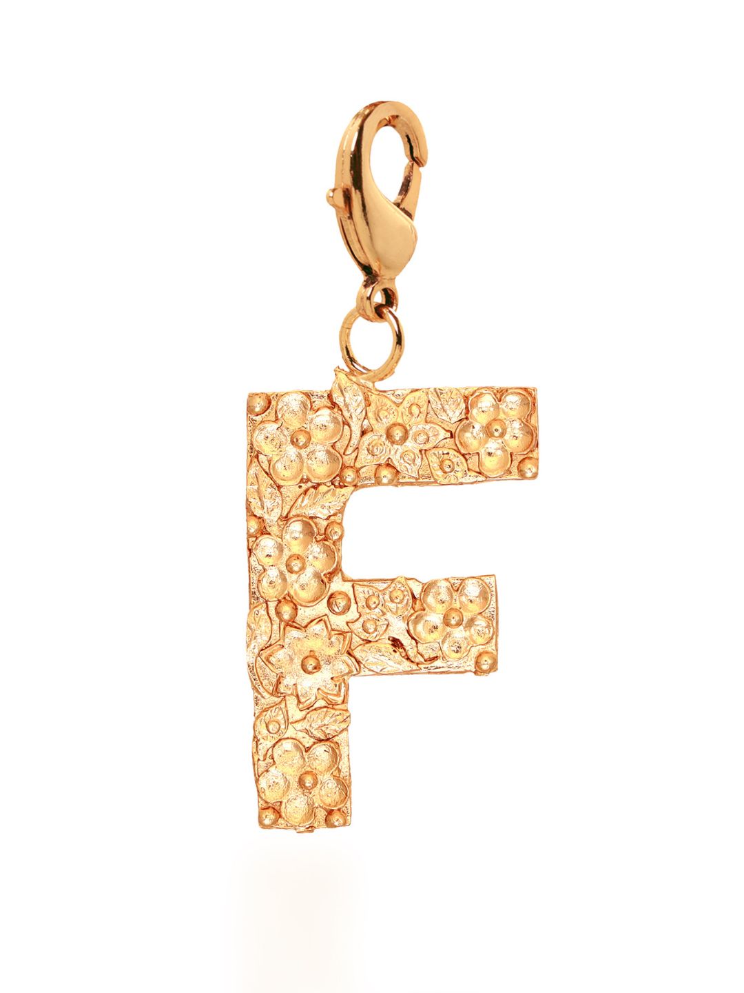 F-Initial Brass & 20 KT Gold Plated Pendant