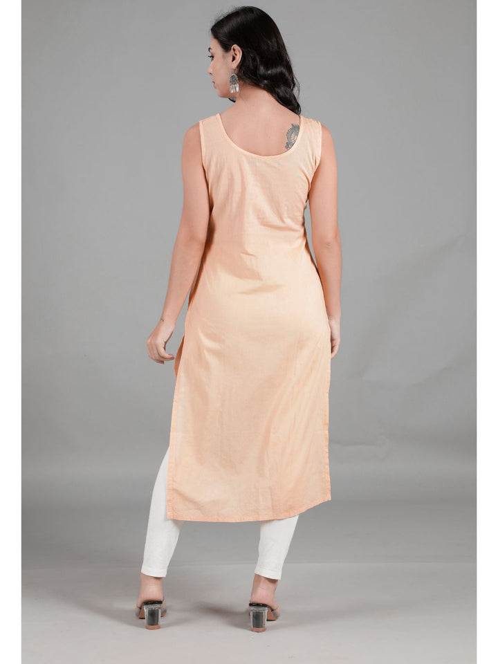 Fawn Cotton Long Slip for Chikankari Kurta